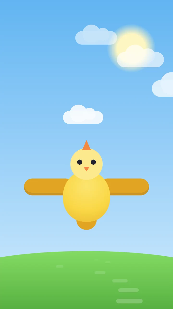 FLUTTER gameplay: the bird gliding over the Plains realm